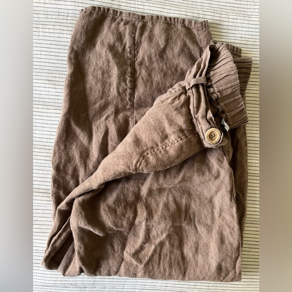 S-M Linenfox Frankie Trousers in Cocoa